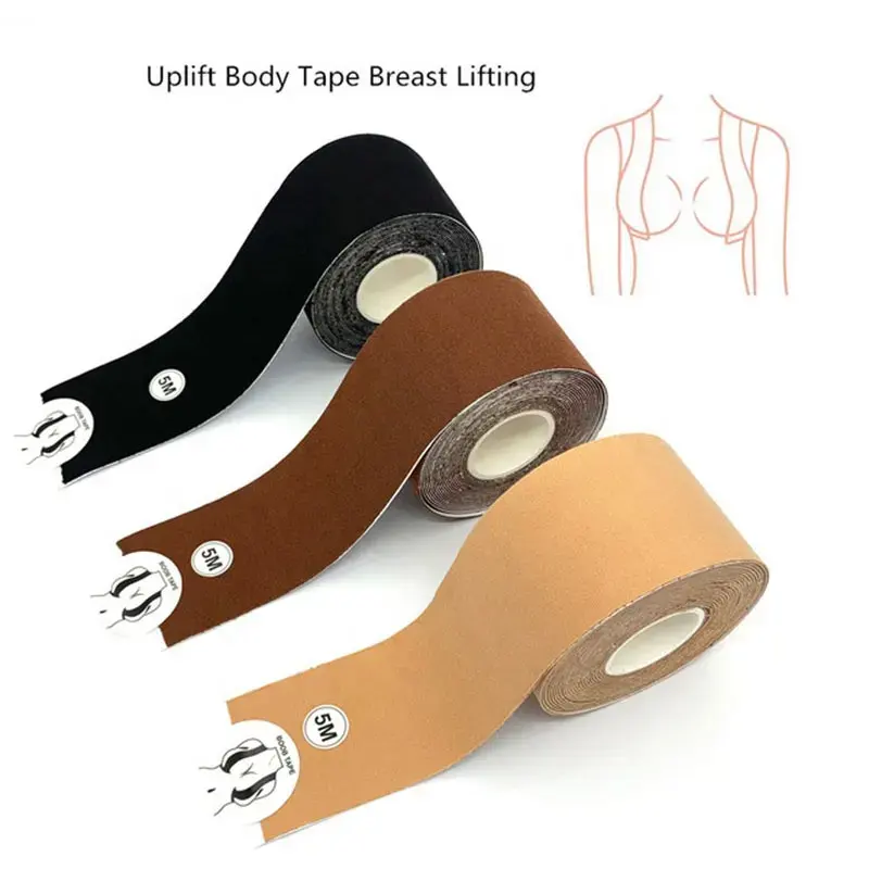 Hochwertige wasserdichte Baumwolle selbst klebende Brust heben BH-Band Boob Body Tape für Frauen