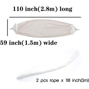 पोर्टेबल 2 व्यक्ति झूला रंगीन धारी Hammocks स्विंग स्प्रेडर बार आँगन के लिए बैग ले जाने के साथ लॉन उद्यान डेरा डाले हुए - Product Image 3