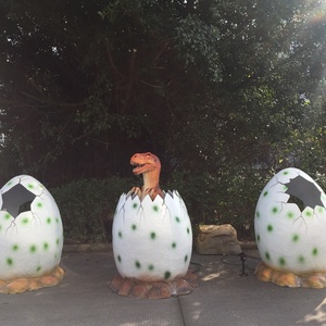 Amusemengt Parque productos al aire libre Patio de fibra de vidrio y de caucho de silicona Animatronic dinosaurio huevos para tomar fotos - Product Image 2