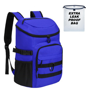 Vegan Leather <b>Cooler</b> Lunch <b>Backpack</b> Insulated Adjustable Shoulder Straps Leak Proof Waterproof 20L Meal Prep Picnic <b>Backpack</b> - Product Image 1