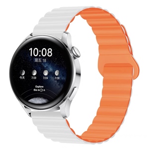 Cinturino per Orologio in Silicone Magnetico Perforato con Testa Piatta 20mm 22mm, Traspirante e Regolabile, Sostitutivo - Product Image 1