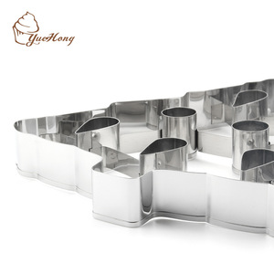 卸売8-1/4 "または21cm3dステンレス鋼大型クリスマス巨大な木の形のクッキー型DIYビスケットクッキー焼きカッター - Product Image 4