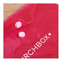 Pochette en plastique transparent en pvc, 50 pièces, couleur personnalisée, pour maquillage et cosmétiques, emballage de natation, sac enveloppe avec boutons