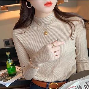 <span class=keywords><strong>Pull</strong></span> décontracté en maille à col montant et manches longues, couleur unie, coupe ajustée, pour <span class=keywords><strong>femme</strong></span> - Grande Vente - Product Image 4