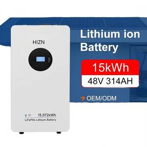 แบตเตอรี่ LiFePo4 แบบติดผนังสำหรับบ้าน 6000+ รอบการใช้งาน EMS 5KW 10kwh 15kwh 51.2v 100Ah 200ah 300ah แบตเตอรี่ลิเธียมไอออน - Product Image 1