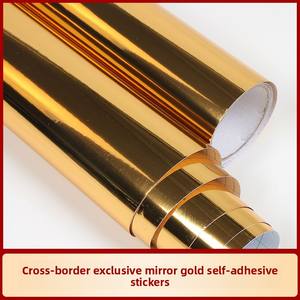 <span class=keywords><strong>Film</strong></span> Métallique Doré Épaissi Brillant Luxe Léger Autocollant Imperméable pour Congélateur, Cuisine, Machine à Laver, Armoire - Product Image 2