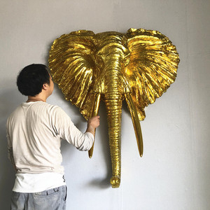 Scultura di Testa di <span class=keywords><strong>Elefante</strong></span> Realistica Personalizzata in Resina da Appendere, per Decorazione Artistica e da Collezione per Interni ed Esterni - Product Image 4