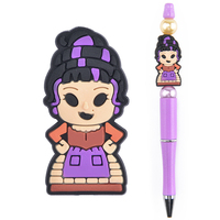 Breloque de stylo en silicone fait main, motif Vierge Marie, forme de dessin animé, style luxueux, pour le Nouvel An et autres occasions