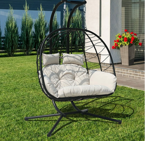 Usine En Gros Pliable Jardin Patio Oeuf Balançoire Chaise Double <span class=keywords><strong>Siège</strong></span> <span class=keywords><strong>Suspendu</strong></span> Chaise Hamacs - Product Image 6