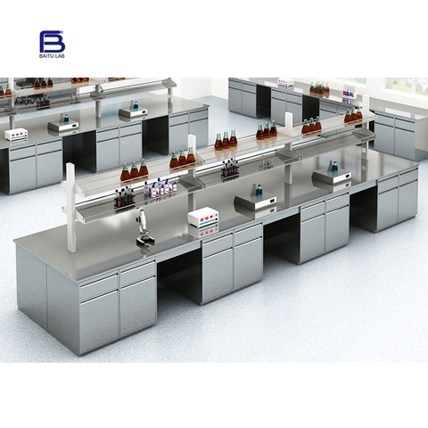 Stainless Steel Laboratory Workbench School Lab  Table Chemical Biology Work Table Bench