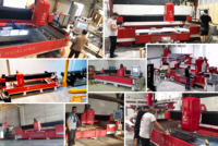 Machine automatique de découpe, polissage et fraisage CNC 3 axes pour trous de lavabo en marbre et granit, avec moteur, pompe et boîte de vitesses HUALONG Stone Machinery