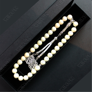 osso di cammello naturale con osso di animale gioiello islamico 10mm 33 perle di preghiera musulmano Ramadan regalo di lusso di fascia alta collezionista di rosario Tasbih - Product Image 4