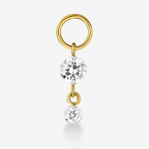 Pendientes de Diamantes Redondos de Corte Brillante, Certificados por IGI, Cultivados en Laboratorio, de Oro Sólido de 14K, Modernos para Mujer - Product Image 2