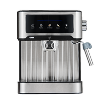 Cafetera Espresso ANBOLIFE de 20 Bares, Compacta, de Acero Inoxidable, con Tanque Extraíble, para Hogar y Oficina, Latte, Cappuccino, OEM