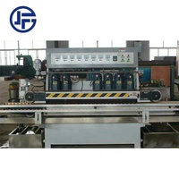 Máquina de chanframento de placa horizontal de 7 motor, máquina de acabamento de polimento de borda de vidro