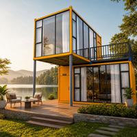 Maison conteneur préfabriquée modulaire isolée en acier, prête à l'emploi, de 20 pieds, démontable, portable, en kit, pour usage hôtelier