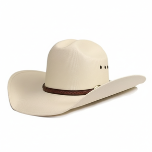 หมวกคาวบอยแจ๊สตะวันตกของ2023ใส่ได้ทั้งชายและหญิงหมวกถักมือแบบแข็งระบายอากาศได้ปรับเส้นรอบวงได้สำหรับสถานการณ์ลำลอง - Product Image 1