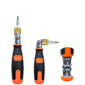 Kit de tournevis à cliquet bidirectionnel réglable 10-en-1 portable multifonction en plastique OEM - Product Image 1