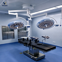 Lampe chirurgicale LED à double dôme sans ombre, équipement d'éclairage professionnel pour interventions en clinique, examen vétérinaire et chirurgie