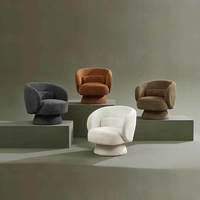 Canapé d'appoint moderne avec fonction massage, style détente, accoudoirs rembourrés en tissu pour la maison, le bureau, la chambre, l'hôtel, chaise pivotante