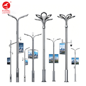 Palo Intelligente per <span class=keywords><strong>Illuminazione</strong></span> Stradale da Esterno di Alta Qualità con Sistema IoT Cloud, Schermo LED e Telecamera CCTV per Smart City - Product Image 1
