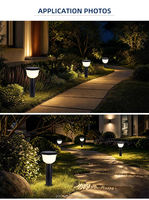 Lámpara Solar LED para Jardín 5W IP65 Aluminio+PC 80cm 3000K 2-3 Días de Autonomía Sensor de Luz CE ROHS para Paisajismo