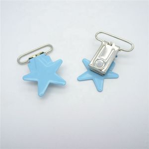 Clip de bretelles en alliage de zinc/fer en forme d'étoile de 25 mm, porte-sucette pour bébé, accessoire décoratif pour sac de vêtement - Product Image 2