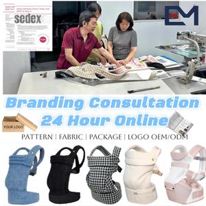 สายสำหรับอุ้มเด็กทารกสีฟ้าพร้อมส่งสายสำหรับอุ้มเด็กทารกแรกเกิดถึงเด็กวัยหัดเดินที่100% ได้สะพายไหล่ผ้าฝ้ายสุดหรู - Product Image 6