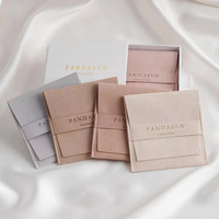 Pochette en microfibre beige, sac à rabat, emballage pour bijoux, collier, petite pochette multifonctionnelle, produit cosmétique