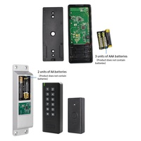 Kit de Sistema de Control de Acceso Biométrico Inalámbrico con Teclado RFID IC ID de 125KHz/13.56MHz IP65, Control Remoto para Desbloqueo de Puerta y Portón