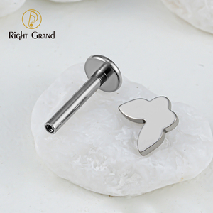 Droite Grand ASTM F136 Titane 16G Belle Minimaliste Allmatch Papillon Labret Boucle D'oreille Helix Tragus Stud Lip <span class=keywords><strong>Piercing</strong></span> Bijoux - Product Image 4