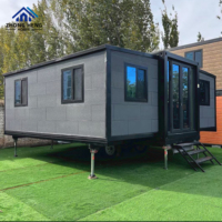 Verschiedene Größen Luxuriöses Doppelflügel-Faltbares Erweiterbares Containerhaus 3-Zimmer Abnehmbares Vorgefertigtes Erweiterbares Haus Villa