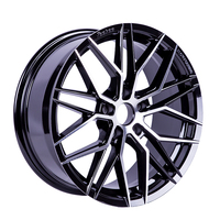 Rines de Aleación de Alto Rendimiento de 18 Pulgadas, Color Negro Brillante, 5x114.3, para Mitsubishi EVO Subaru STI, Venta al Por Mayor de Fábrica