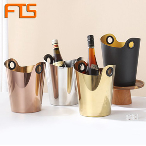 FTS Champagne xô màu hồng vàng màu nước giải khát bồn kim loại Đảng cao cấp mới Hàn Quốc thép không gỉ Xô đá - Product Image 1