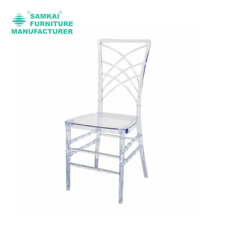 SK-YHY-K001 wedding chair steel wholesale stainless steel tiffany stackable event furniture chiavari chair with cushions