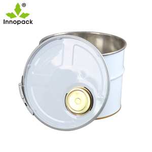 Cubo de metal de material de hojalata de capacidad de 10L directo de fábrica con asa y soportes de boquilla Impresión para uso decorativo de almacenamiento - Product Image 6