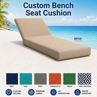Coussin d'extérieur gris anti-décoloration, imperméable, résistant au soleil, pour banc et chaise ronde – Vente en gros