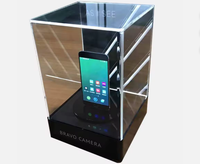 Présentoir de téléphone portable en acrylique transparent-Support de téléphone portable rotatif pour exposition