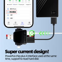 Lector de Tarjetas OTG de Adsorción Magnética, Lector de Tarjetas SD y TF de Alta Velocidad para IOS, Tipo-C, USB, Teléfono Móvil, Tableta, PC