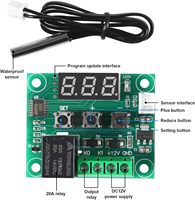 XH-W1209 DC 12V Pengontrol Suhu Digital Termostat -50-110 ° Modul Sakelar Kontrol Suhu Elektronik C dengan 10A