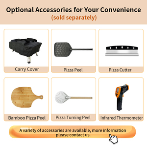 <span class=keywords><strong>Four</strong></span> à pizza extérieur rotatif en acier inoxydable de 12 pouces Eureka feu au <span class=keywords><strong>gaz</strong></span> propane avec pierre autoportant pour usage domestique hôtel voiture - Product Image 5