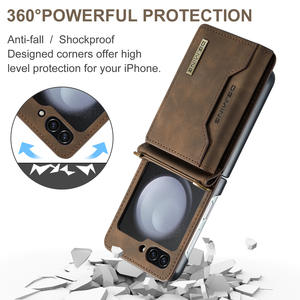 Funda de teléfono con billetera móvil de negocios creativos de cuero cuadrado a la moda para Samsung <span class=keywords><strong>Galaxy</strong></span> <span class=keywords><strong>Z</strong></span> Fold <span class=keywords><strong>3</strong></span> 4 5 5g <span class=keywords><strong>Clip</strong></span> de cinturón cadena <span class=keywords><strong>Z</strong></span> Flip 5 - Product Image 6