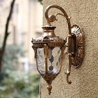 Applique murale extérieure de style européen en aluminium/verre, étanche IP44, LED, utilisation intérieure/extérieure, design minimaliste, angle de faisceau 120°, pour jardin