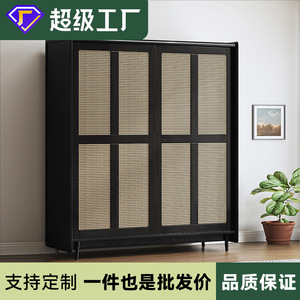 Armario de Estilo Japonés de Madera Maciza Retro con Diseño Extraíble para Almacenamiento en el Dormitorio - Product Image 5