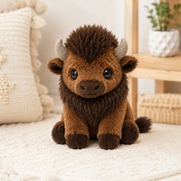 Peluche personnalisée de qualité supérieure en forme de bison, jouet en peluche doux, animal en peluche sur mesure, conception personnalisée, cadeau d'usine, service OEM