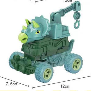 Coche de Juguete Multifuncional con Diseño de Dinosaurio, Carro de Ingeniería Inercial, Juguete con Rotación Acrobática y Deformación con un Solo Botón - Product Image 4