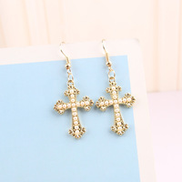 20*30mm croix en métal perle croix charmes dorés pendentif pour boucle d'oreille Bracelet bricolage fait à la main