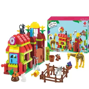 I migliori giocattoli da costruzione per animali da fattoria del fornitore per il set di fattoria giocattolo per bambini 109 pezzi