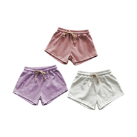 Shorts pour enfants personnalisables en coton gaufré, pantalons mi-longs décontractés, shorts de sport multicolores, pantalons unis pour bébé, culottes d'été