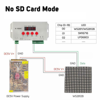 Controlador de Programación de Tiras LED K-1000C, 2048 Píxeles, WS2812B, APA102, SK6812, WS2811, 5V, 24V, Controlador de Tarjeta SD, Controlador de Píxeles LED